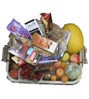 Arrangement of Fruits and Chocolates