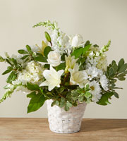 Ivory Elegance Floral Basket
